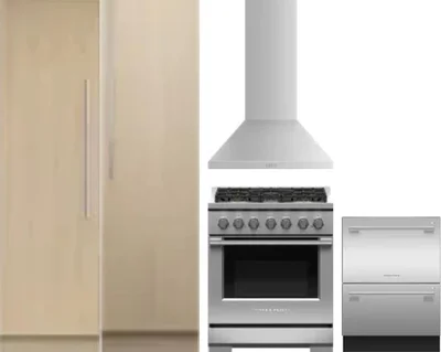 5 Piece Package Includes Refrigerator, Freezer, Range, Hood And Dishwasher
